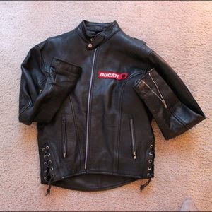 REAL LEATHER with Ducati patchwork.